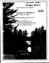 Cataract Project Shoreline Management Plan (3 of 3)