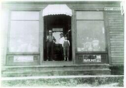 Two Men and Boy at Banat Post Office