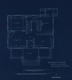 Baltic Mine Clerk's Residence, First Floor Heating Plan