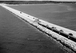 Causeway and Mackinac Bridge meet