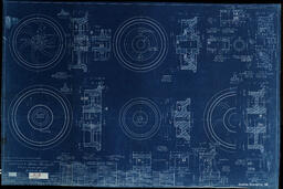 Calumet and Hecla Mining Company Cast Iron Wheels Details Blueprint