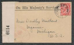 Kellogg Speed to Dorothy Maitland, 1917-09-03