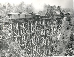 Train crossing bridge in the Copper Country (2 of 2)