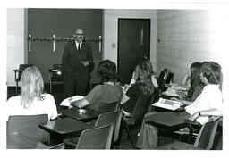 Professor Teaching a Class (Part of the NMU Historic Photographs Collection)