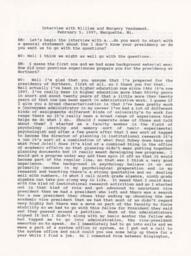 William and Margery Vandament Oral History Interview Transcript, 1997-02-05