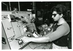 Student Using Direct Spark Ignition Training (Part of the NMU Historic Photographs Collection)