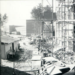 Former Campus Scenes: Construction Scaffolding