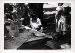 Woman with Baby at Picnic