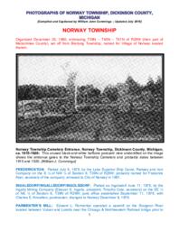 Photographs of Norway Township, Dickinson County, Michigan