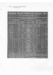 Duluth, South Shore, and Atlantic Soo-Mackinaw short line time table