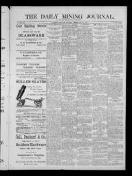 The Daily Mining Journal, 1886-04-03