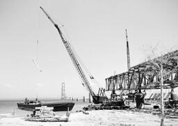 Erecting truss spans for the Mackinac Bridge (8 of 11)