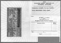 Houghton County Transfer Ticket and Time Card