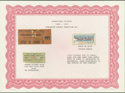 Houghton County Traction Company Streetcar Tickets