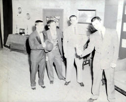 Masquers--"Enemy of the People" 1959: Four Men Posing for Camera