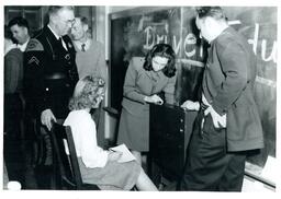 Student Taking Test on Pedal Machine (Part of the NMU Historic Photographs Collection)