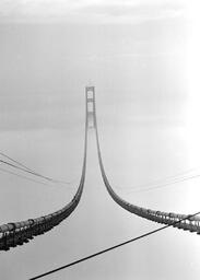 Catwalks to main cables on Mackinac Bridge (1 of 3)