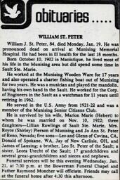 William St. Peter Obituary