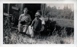 Young Tom Ross with Two Women in Grass