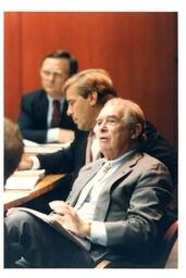 Leo Egan Listening to a Speaker (Part of the NMU Historic Photographs Collection)