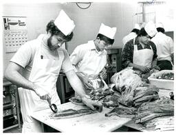 Three Students Butchering Meat (Part of the NMU Historic Photographs Collection)