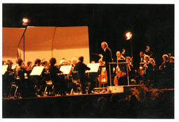 Closeup of Orchestra Performing on Stage (Part of the NMU Historic Photographs Collection)