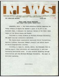 Great Lakes Indian Newspaper Gets Grant from Alpena Church Group, 1981-12-07