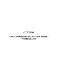 McClure Penstock Replacement Environmental Report Appendix C KME Environmental Studies Report Photographs