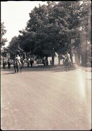 (127-020) Horses and Color Guard in Ontonagon 1944 Fourth of July Parade