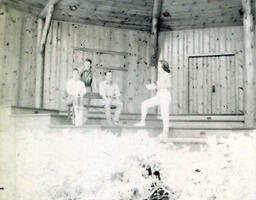 Masquers--"The Rainmaker" 1959: Four People on Stage in Pavilion