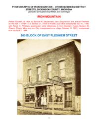 Photographs of Iron Mountain - Other Business District Streets, Dickinson County, Michigan