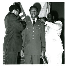 ROTC Student Receiving Pins on Shoulders (Part of the NMU Historic Photographs Collection)