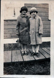 Two Davidson Girls in Felt Coats