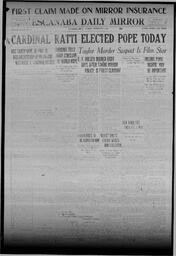 Escanaba Daily Mirror, 1922-02-06