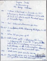 Jerry Anderson Oral History Transcript, 1987