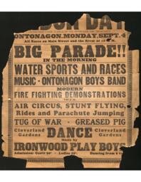 Ontonagon Labor Day Parade Poster, Undated