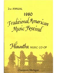 Hiawatha Music Festival Program, 1980