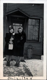 Dorotha (Davidson) Ross and Friend in Coats