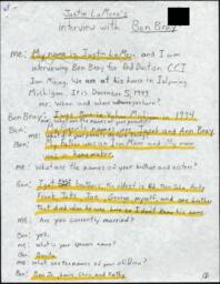 Ben Bray Oral History Transcript, 1993