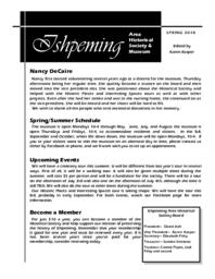 Ishpeming Area Historical Society Newsletter, Spring 2018