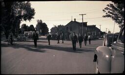 (016-004) Men Marching in Ontonagon Labor Day Parade