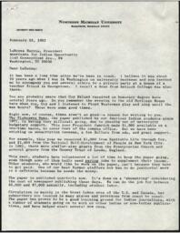 James L. Carter to LaDonna Harris, 1983-02-22