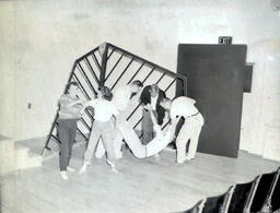 Masquers--"Studio Three" Summer 1960: Actors Rehearsing and Holding Someone by the Limbs