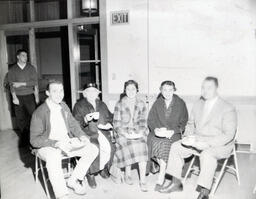 Parents Day 1958: Student Sitting With Three Older Women and One Man