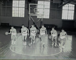 Basketball Teams and Individuals 1959-1960: Six Players Dribbling