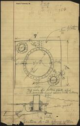 Informal Sketches of the Caisson use for constructing/inspecting the water intake for the Baltic Mining Company (1 of 5)