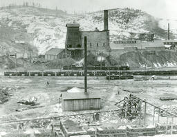 View of the Chapin Mine's D shaft complex in Iron Mountain looking east