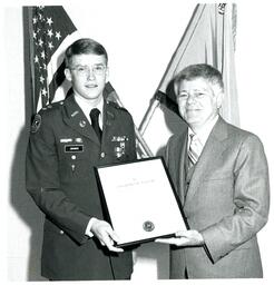 Jokinen Receiving Legion of Valor Award (Part of the NMU Historic Photographs Collection)