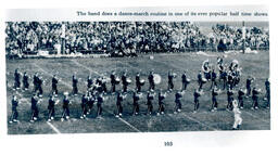 Marching Band Doing a Dance-March Routine (Part of the NMU Historic Photographs Collection)