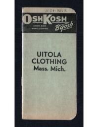 Uitola Clothing, Mass, Michigan Notepad